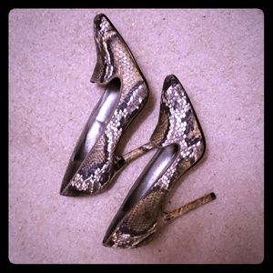 Worthington Faux Snakeskin High Heels